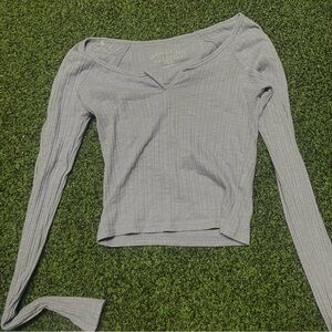 blue cropped girls small shirt